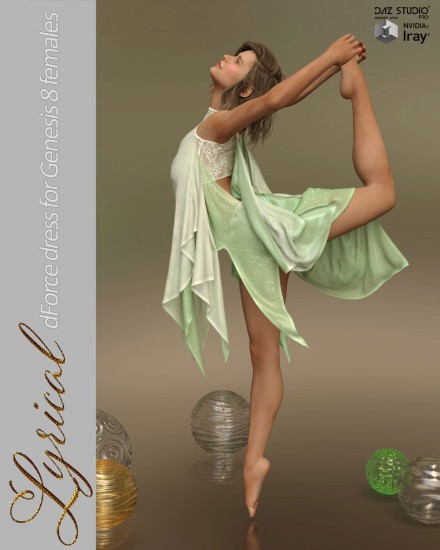 Lyrical dForce dress for Genesis 8 Females › daz studio