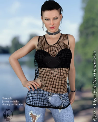 dforce – Open Side Tee – Genesis 8 › daz studio