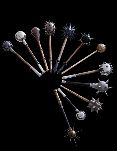 BW Wooden Mace Set 02 for Genesis 8 and 8.1 › daz studio