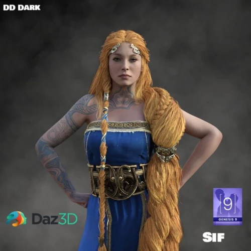 Shadow Sif Sif for Genesis 9 › daz studio