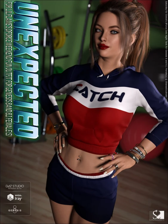 Unexpected for Weekend Fun Outfit for Genesis 8 and 8.1 Female › daz studio