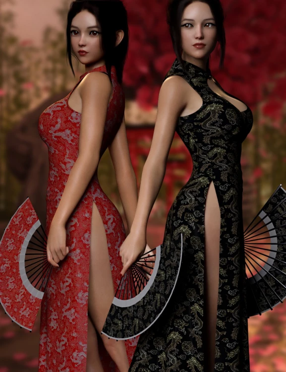 dForce Eastern Vibes Outfit Set for Genesis 8 and 8.1 Females › daz studio