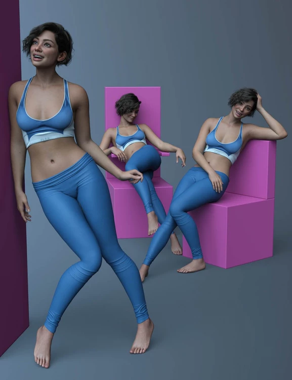 CDI Bad Posture Poses for Genesis 9 Feminine › daz studio