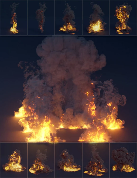 Pyro Fire Background Pro Pyro β Fire and Flame VDBs βΊ daz studio