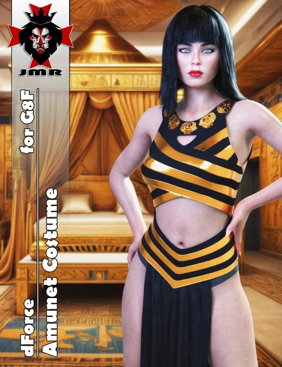 JMR dForce Amunet Costume for G8F › daz studio