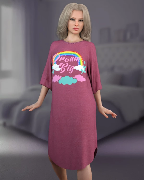 dforce – Comfy Sleepshirt – G8 G9 › daz studio