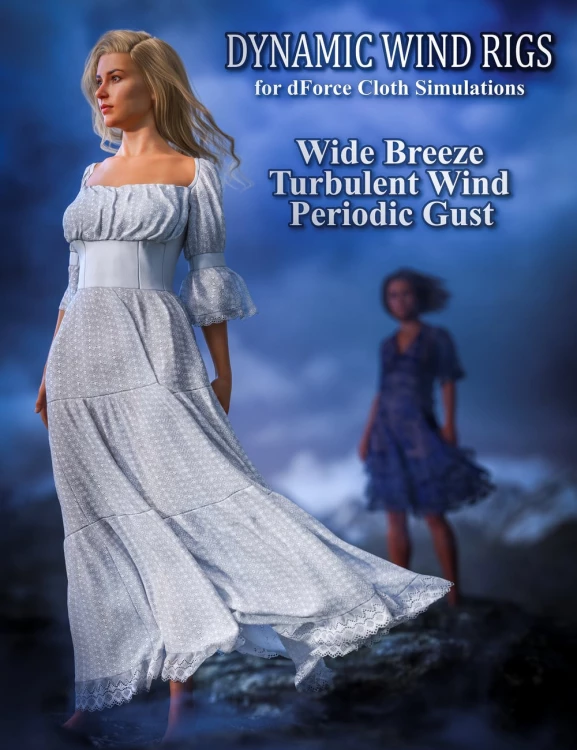 Dynamic Wind Rigs for dForce Cloth › daz studio