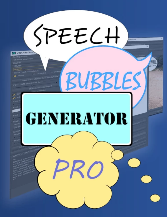 V3D Speech Bubbles Generator Pro › daz studio
